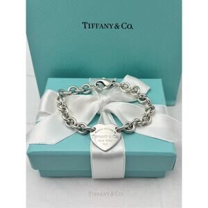 Tiffany & Co. Return to Tiffany Heart Tag Bracelet Sterling Silver 925 Gift Box